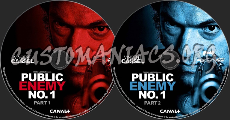 Public Enemy Number 1 - Part 1 & Part 2 dvd label