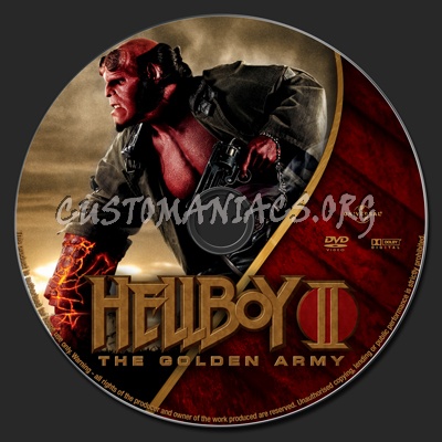 Hellboy II : The Golden Army dvd label