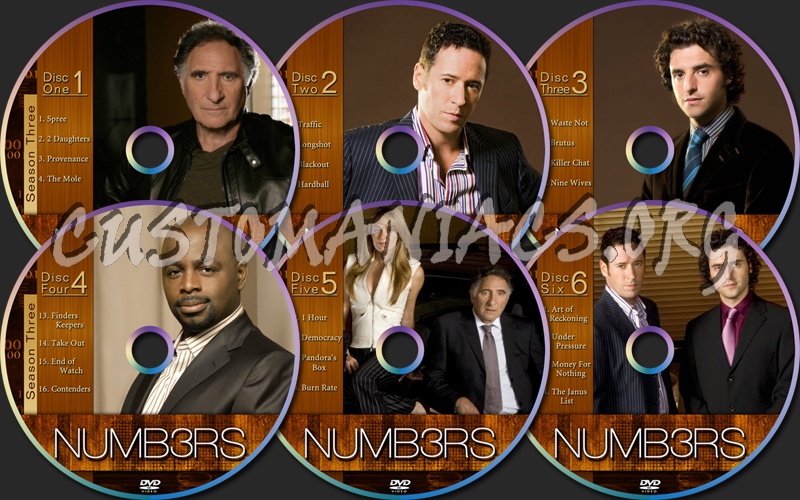 Numb3rs Season 3 dvd label