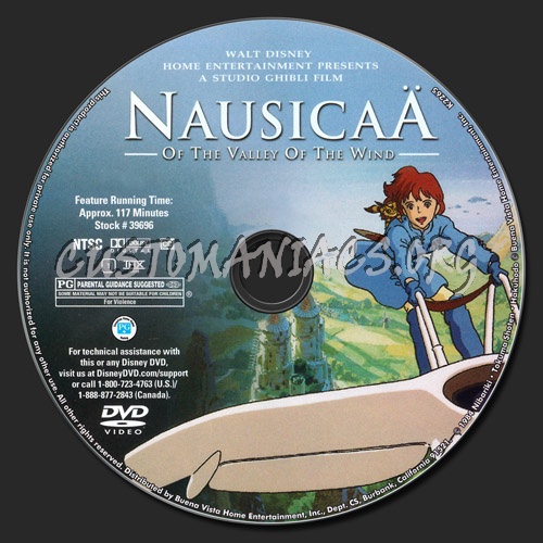 Nausicaa of the Valley of the Wind dvd label