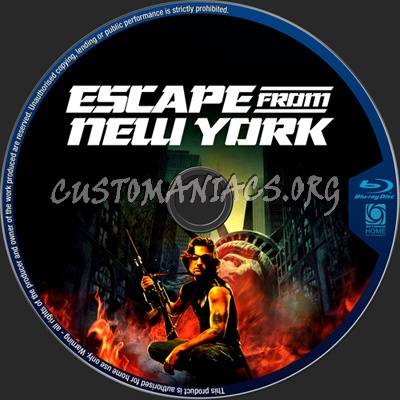 Escape From New York blu-ray label