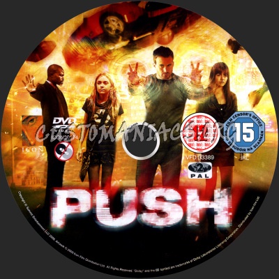 Push dvd label