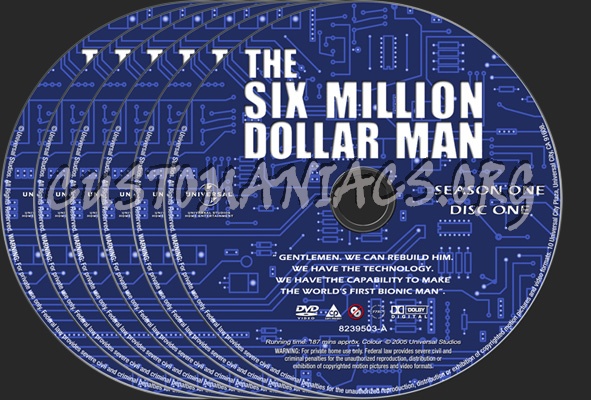The Six Million Dollar Man Season 1 dvd label