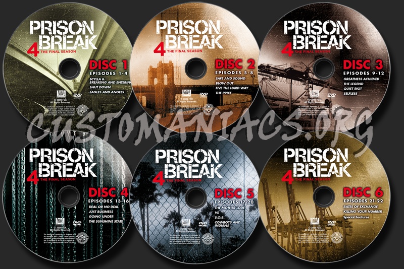 Prison Break Season 4 dvd label