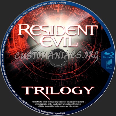 Resident Evil Trilogy blu-ray label