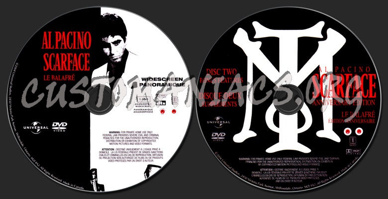 Scarface dvd label