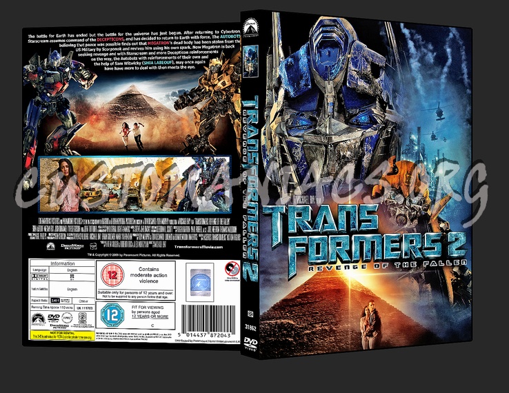 Transformers 2: Revenge Of The Fallen dvd cover