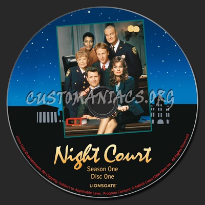 Night Court Season 1 dvd label