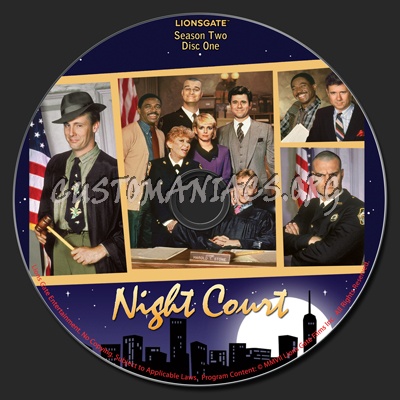 Night Court Season 2 dvd label