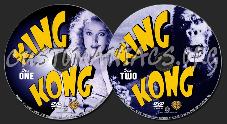 King Kong - 1933 dvd label