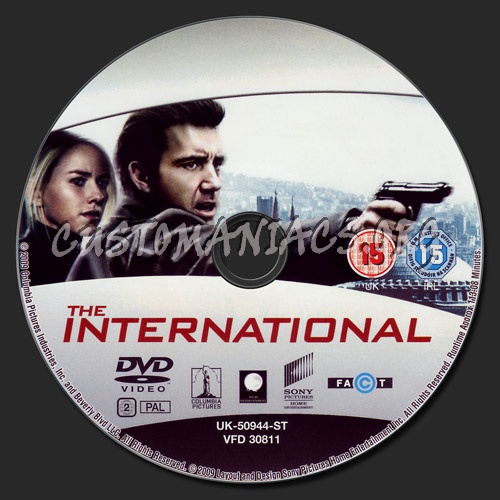 The International dvd label