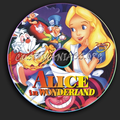 Alice in Woderland dvd label