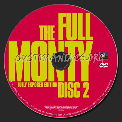 Full Monty-Fully Exposed Edition dvd label