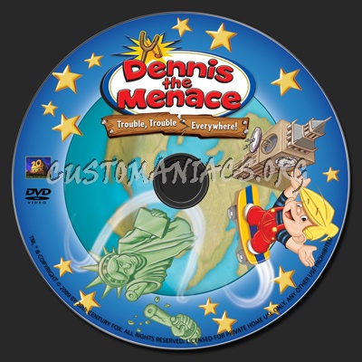 Dennis The Menace Trouble Trouble dvd label