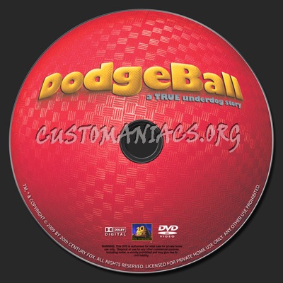 Dodgeball dvd label