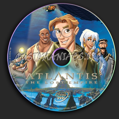 Atlantis The Lost Empire dvd label