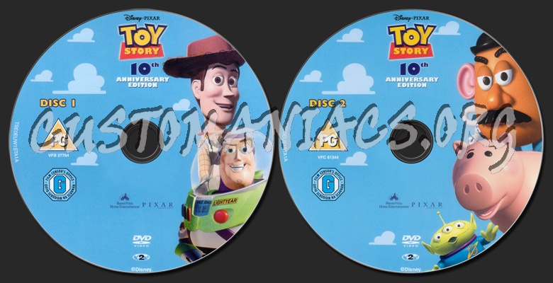 Toy Story dvd label