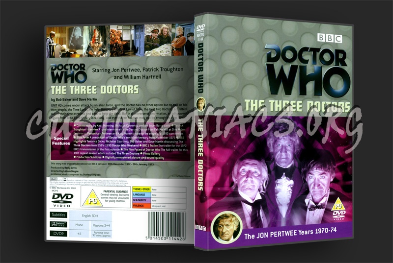 Doctor Who The Three Doctors dvd cover