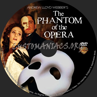 Phantom of the Opera dvd label