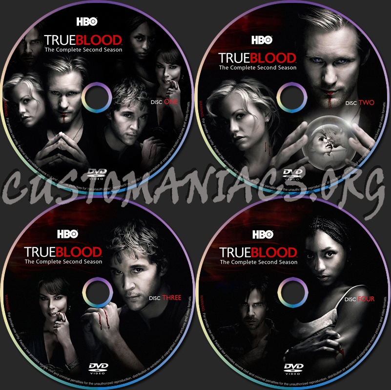 True Blood Season 2 dvd label
