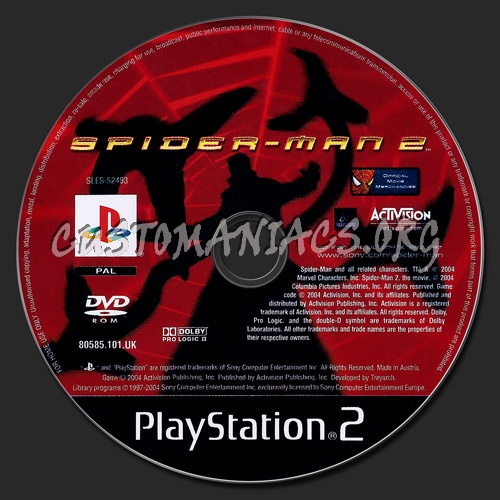 Spider-Man 2 dvd label