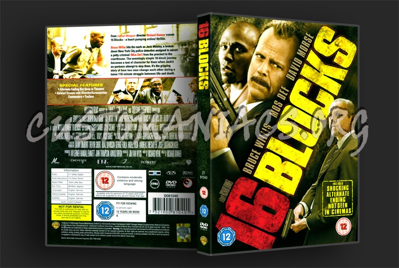 16 Blocks dvd cover