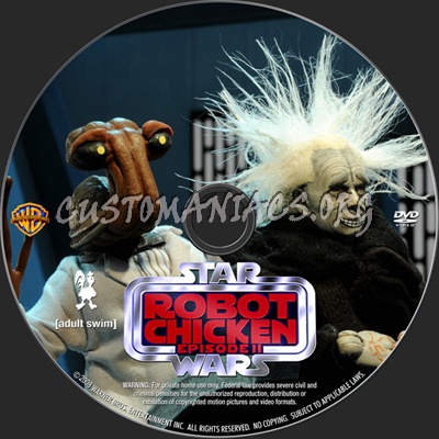 Robot Chicken Star Wars Episode II dvd label