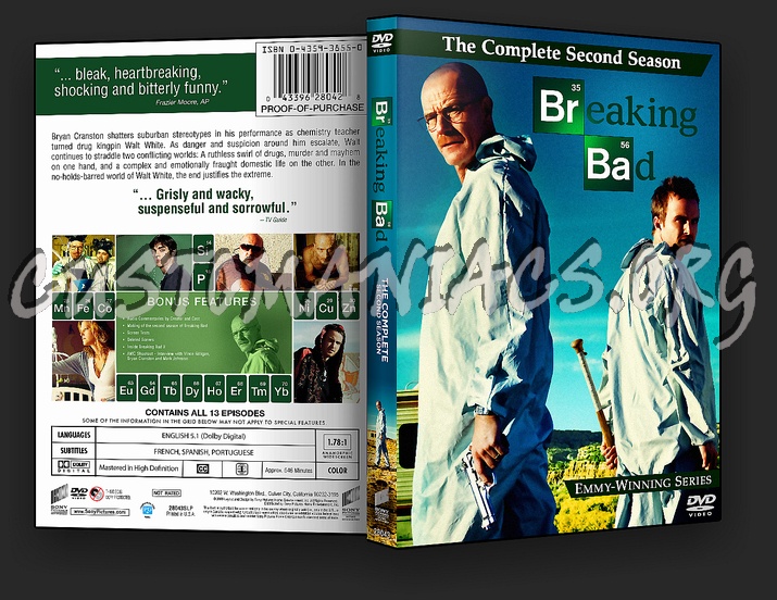 Breaking Bad - The Complete Second Season dvd cover