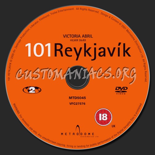 101 Reykjavik dvd label