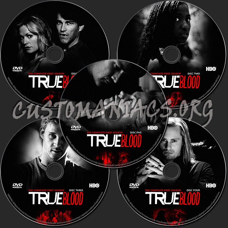 True Blood - The Complete First Season dvd label