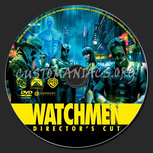 Watchmen (Director's Cut) dvd label