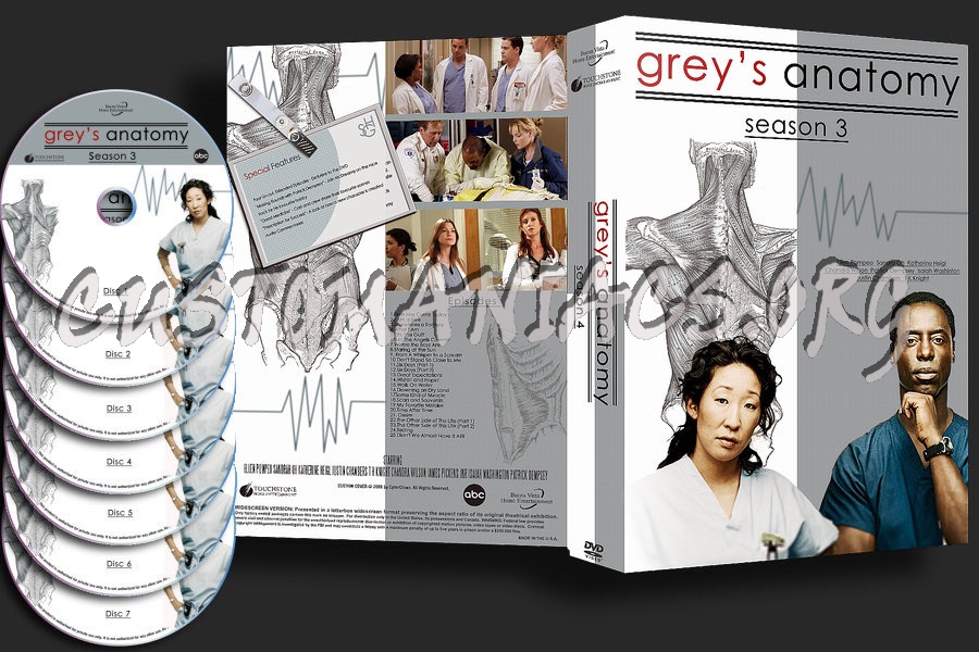 Grey's Anatomy Season 3 dvd cover