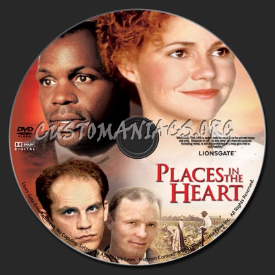 Places In The Heart dvd label