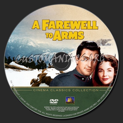 Farewell To Arms dvd label