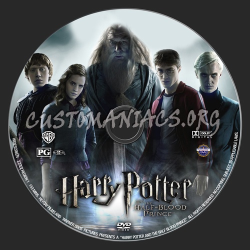 Harry Potter and the Half Blood Prince dvd label