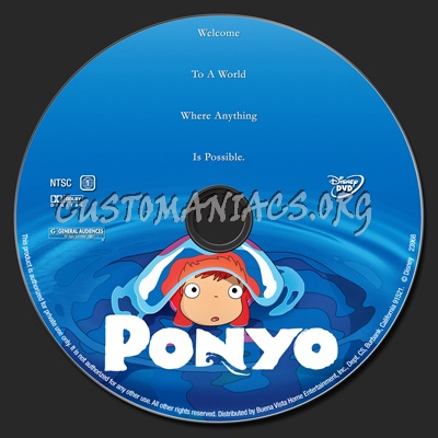 Ponyo dvd label