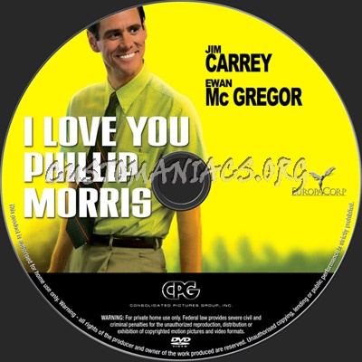 I Love You Phillip Morris dvd label