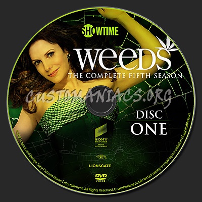 Weeds - The Complete Fifth Season dvd label