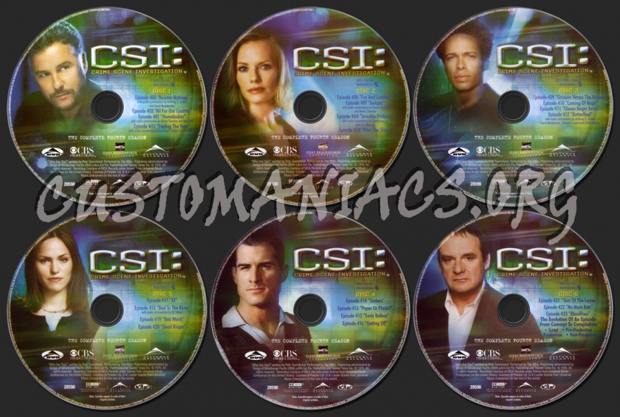 CSI Las Vegas Season 4 dvd label