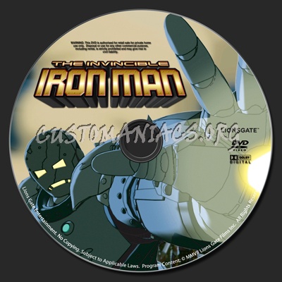 The Invincible Iron Man dvd label