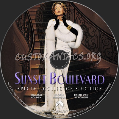 Sunset Boulevard dvd label