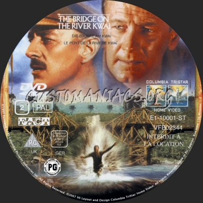 The Bridge On The River Kwai dvd label