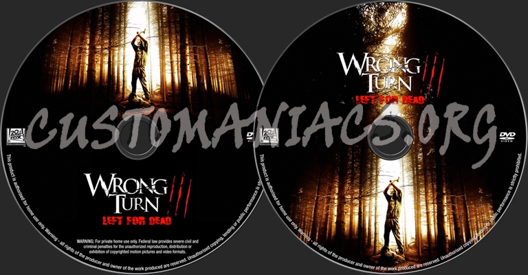 Wrong Turn 3 Left for Dead dvd label