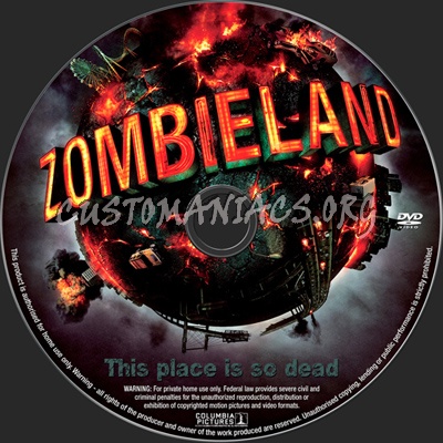 Zombieland dvd label