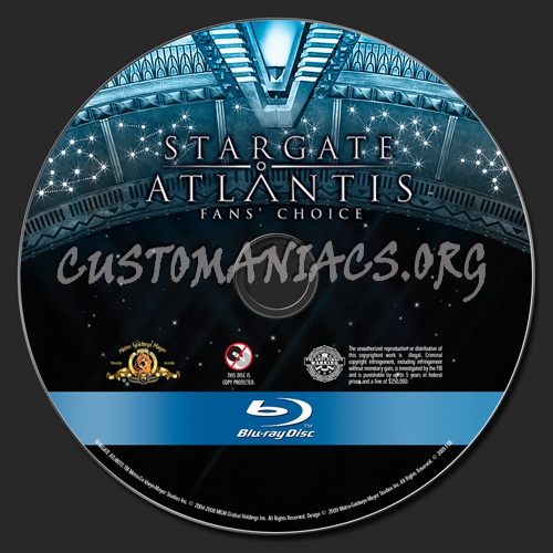 Stargate Atlantis Fans Choice blu-ray label