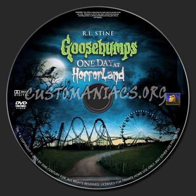 Goosebumps One Day at Horrorland dvd label