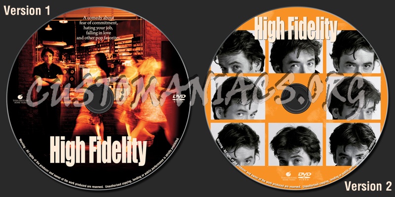 High Fidelity dvd label
