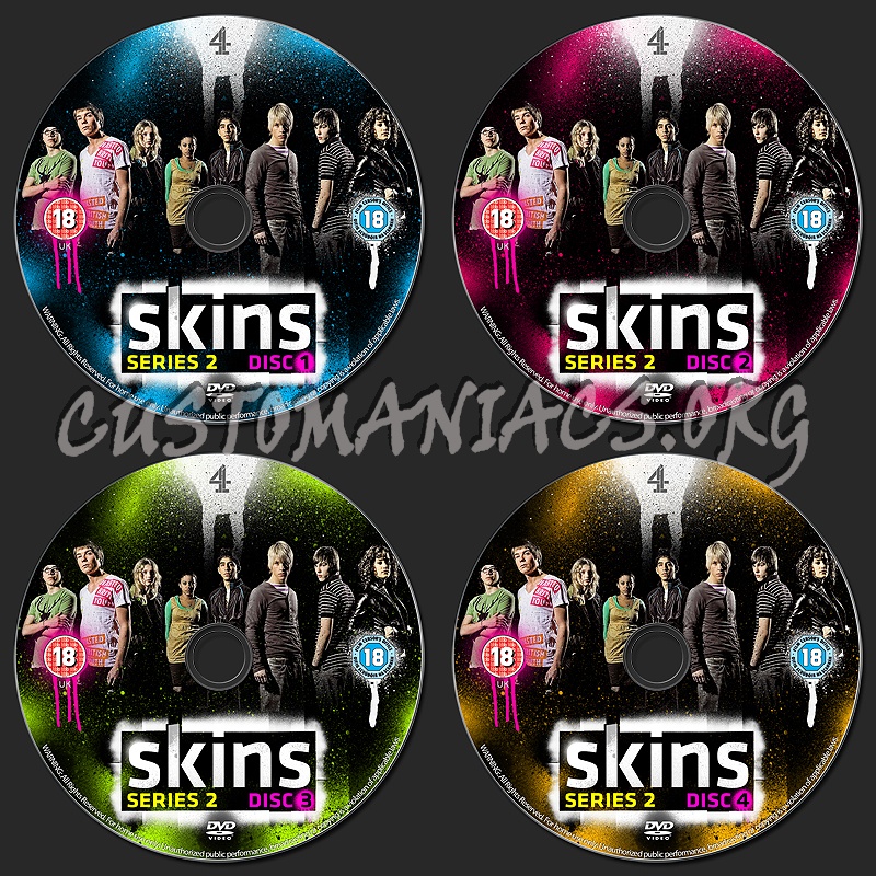 SKINS - Series 2 dvd label
