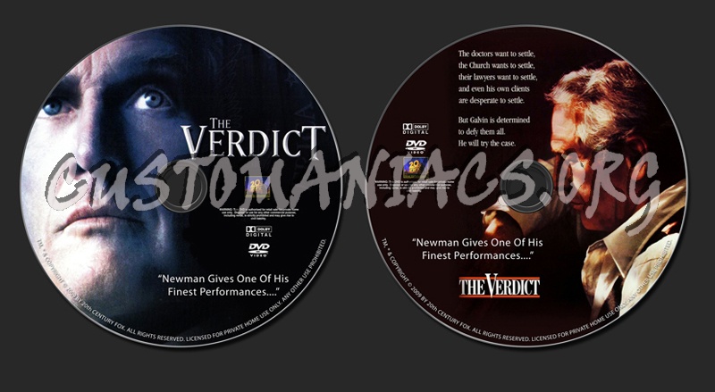 The Verdict dvd label