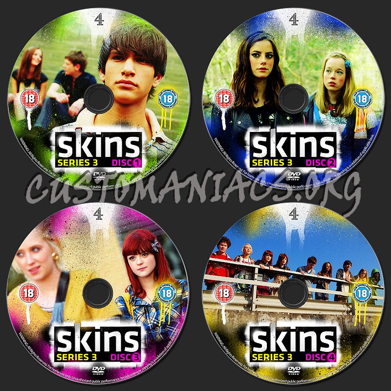 SKINS - Series 3 dvd label